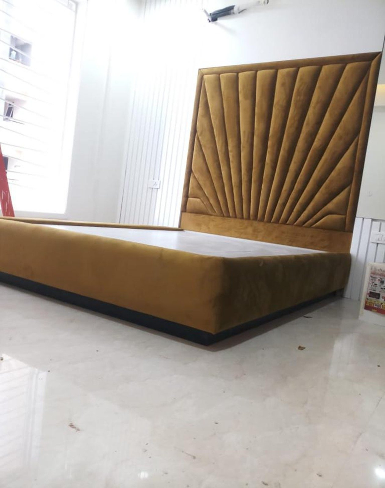 Upholstered headboard and bed back