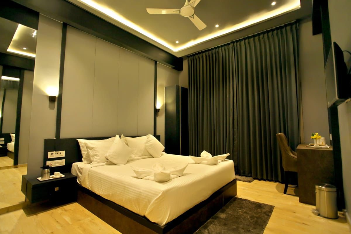 Made-to-size mattress on a bed in a modern bedroom